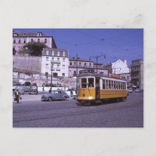 Lissabon Portugal Spårvagn 1962 vykort