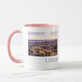 Lissabon Portugal Sunset Skyline Cityscape Souveni Mugg