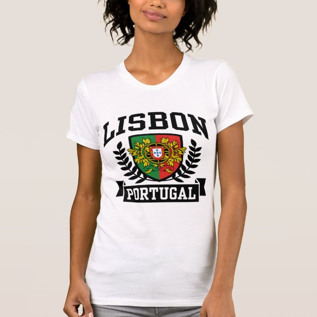 Lissabon Portugal T Shirt (Framsida)