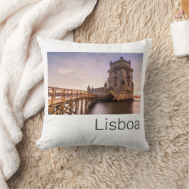 Lissabon Portugal Torre de Belém Sunset Helgdag Kudde