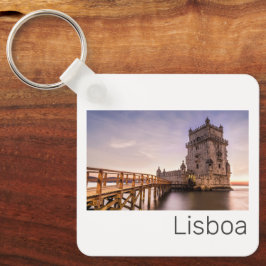 Lissabon Portugal Torre de Belém Sunset Helgdag Nyckelring