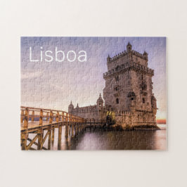 Lissabon Portugal Torre de Belém Sunset Helgdag Pussel