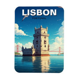 Lissabon Portugal Travel Belem Torn Magnet