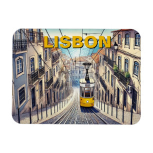 Lissabon Portugal Travel Bica Funicular Magnet