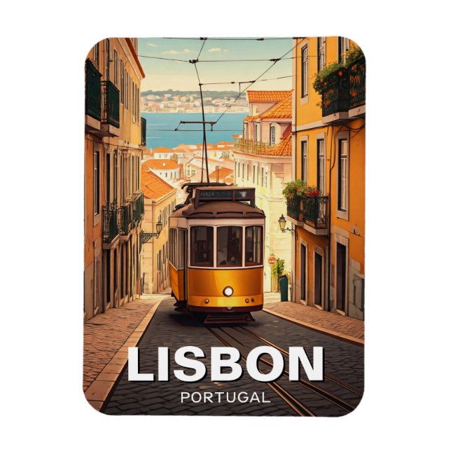 Lissabon Portugal Travel Magnet (Vertikal)