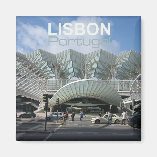 Lissabon Portugal Travel Souvenir Fridge Magnets Magnet (Framsidan)