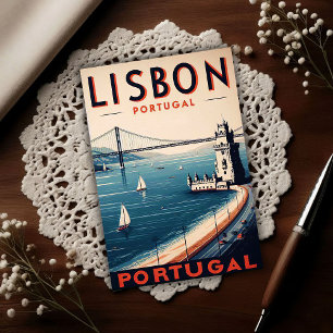 Lissabon Portugal Vintage Resa Vykort