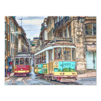 Lissabon Portugal Vintage resor Fototryck