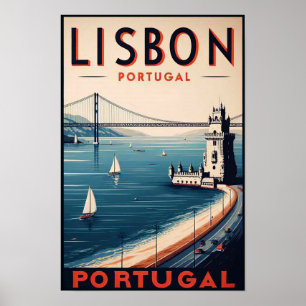 Lissabon Portugal Vintage resor Poster
