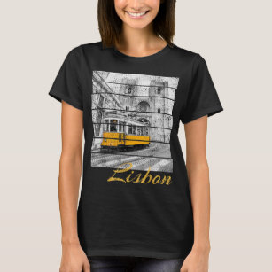 Lissabon Portugal Vintage Vacation Souvenir Tram 2 T Shirt