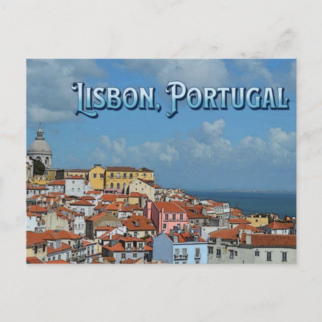 Lissabon, Portugals resevykort Vykort (Framsida)