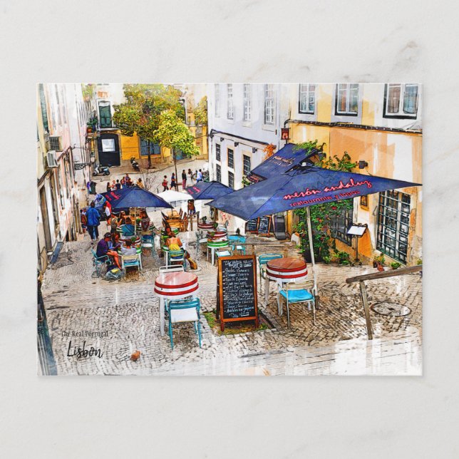 Lissabon- Real Portugal Vykort (Framsida)