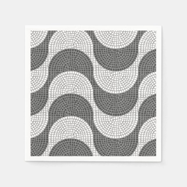 Lissabon Rossio Portugisio cobblestone calçada Pappersservett (Framsidan)