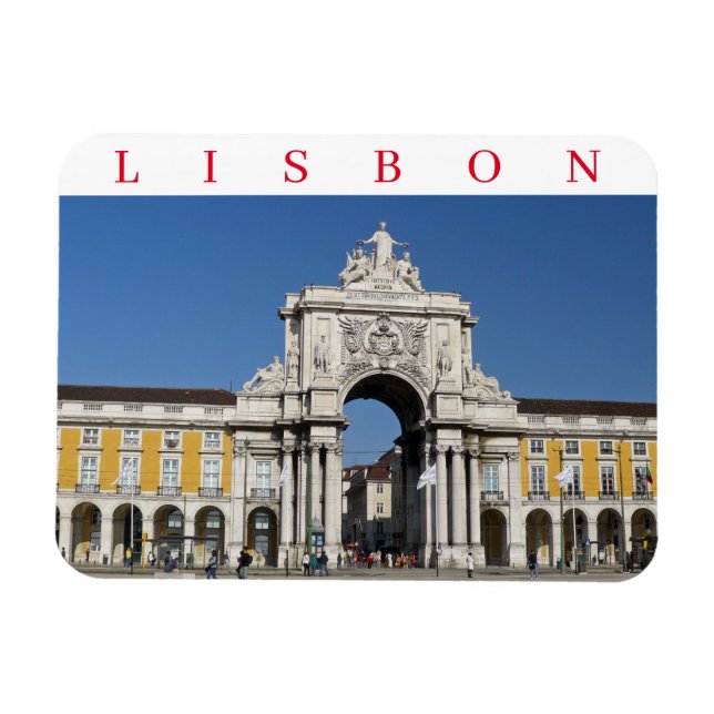 Lissabon Rua Augusta Arch kylmagnet Magnet (Horisontell)