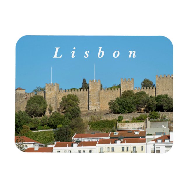 Lissabon. Saint George Castle. Magnet (Horisontell)