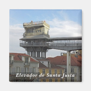 Lissabon. Santa Justa Hiss. Magnet