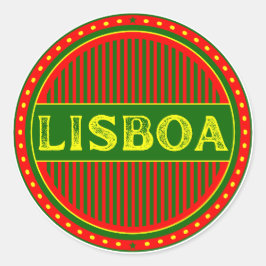 Lissabon Stadens Stolthet Emblem – Portugisisk Ide Runt Klistermärke