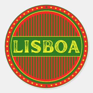 Lissabon Stadens Stolthet Emblem – Portugisisk Ide Runt Klistermärke
