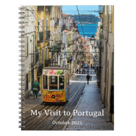 Lissabon Tram, mitt besök i Portugal Anpassningsba Anteckningsbok