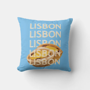 Lissabon Travel Art, Blue, Portugal Kudde
