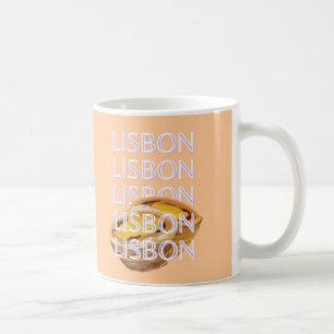 Lissabon Travel Art, Orange, Portugal Travel Art Kaffemugg