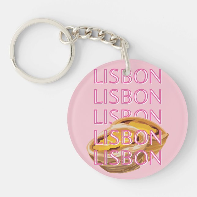 Lissabon Travel Art, Portugal, Rosa, Preppy (Framsidan)