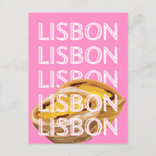 Lissabon Travel Art, sommarresekonst, Rosa Vykort