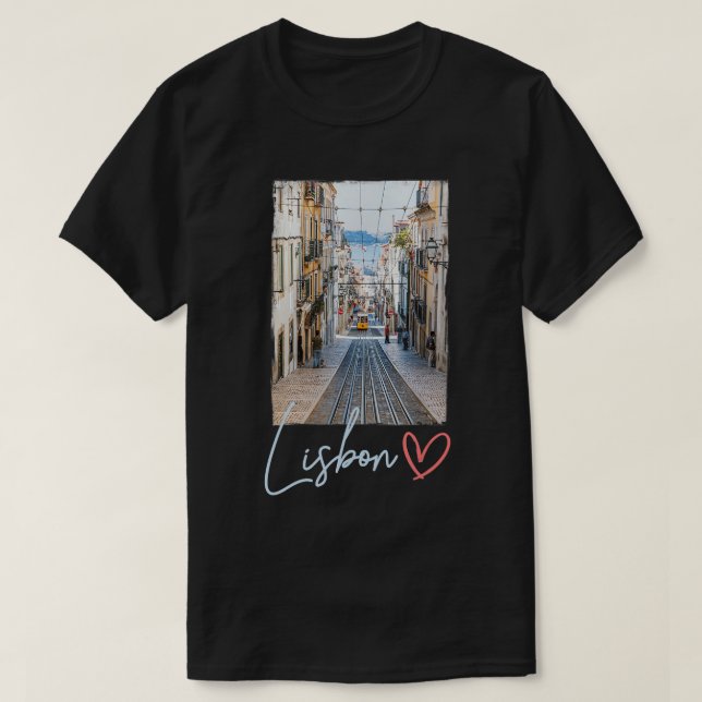 Lissabon Tshirt, Lissabon City Shirt, Lissabon Gif T Shirt (Design framsida)