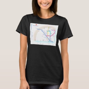 Lissabon Tunnelbanan Karta Portugal T Shirt