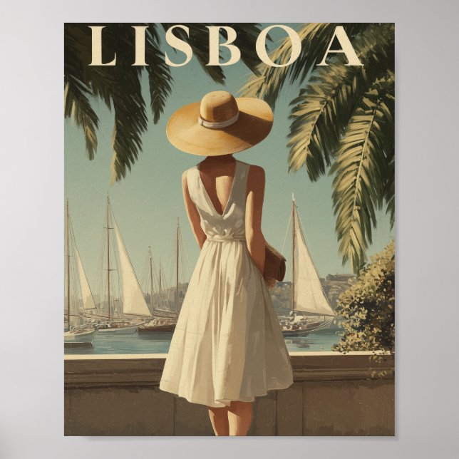 Lissabon vintage mode poster (Framsidan)