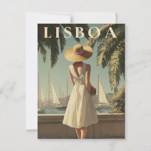 Lissabon vintage mode vykort