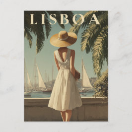 Lissabon vintage mode vykort