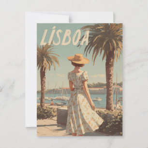 Lissabon-vintagen 50-talet vykort