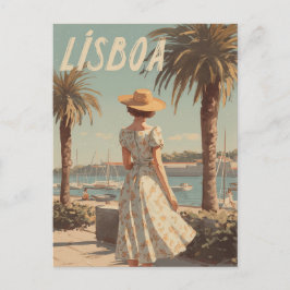 Lissabon-vintagen 50-talet vykort