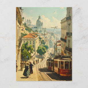 Lissabon-Vintagen Vykort