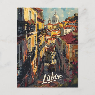 Lissabon-Vintagen Vykort