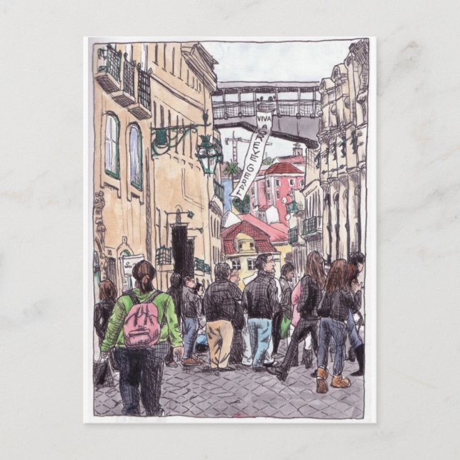 Lissabon Vykort (Framsida)