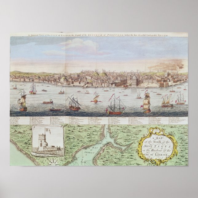 Lissabonmötet, 1755 poster (Framsidan)