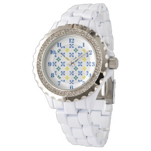 Lissabonplattor för söt eller azulejo mönster armbandsur