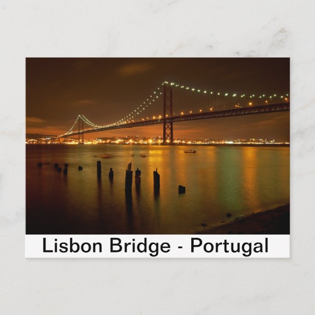 Lissabons bro - Portugal Vykort (Framsida)