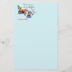 Lista, när du är på stygga Santas Brevpapper
