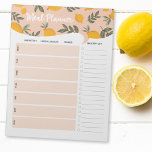 Lista över Livsmedel i Cute Lemon Weekly Meal Plan Anteckningsblock<br><div class="desc">Vi presenterar Anteckningsblocket med Cute Lemon Weekly Meal Planner Livsmedel List. Ordna din inköpslista med det här söta,  moderna anteckningsblocket</div>