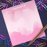 Lista över moderna Eleganter i Rosa Livsmedel Anteckningsblock<br><div class="desc">Behålla om alla dina viktiga uppgifter med det här moderna anteckningsblocket för personlig och trendig. Utformningen har nio kontrollcirklar och kalligrafi för elegant på abstraktens konstnärliga bakgrund i olika skuggor av rosan. Texten är helt och hållet anpassade.</div>