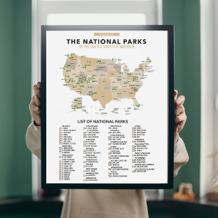 Lista över nationalparker i USA Poster