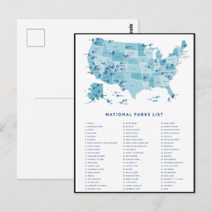 Lista över nationalparker i USA Vykort