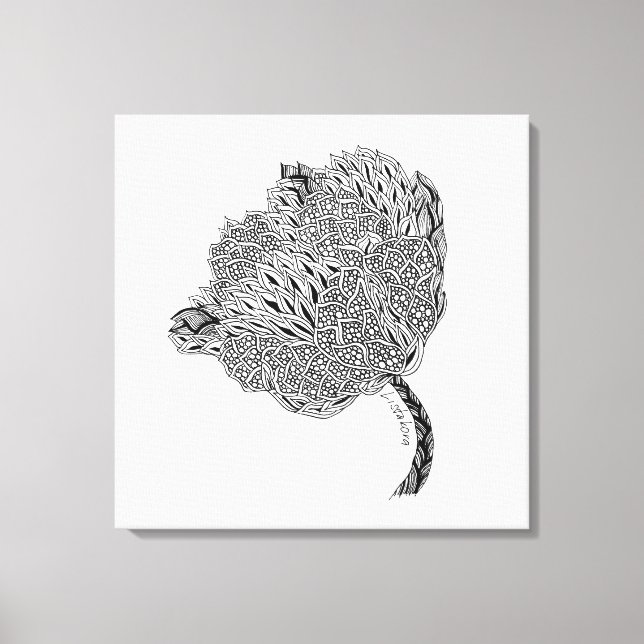 Listakora Flower-Kanvastrycket Canvastryck (Framsida)