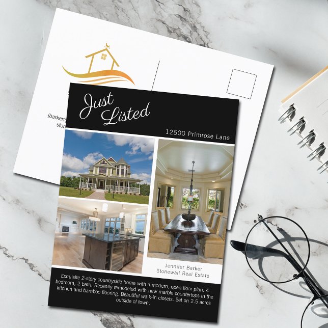 Listan med äkta fotomodern svart Gods Vykort (Skapare uppladdad)