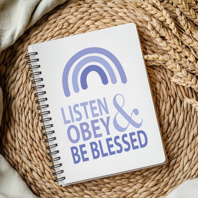 Listen Obey and Be Blessed  Anteckningsbok (Skapare uppladdad)