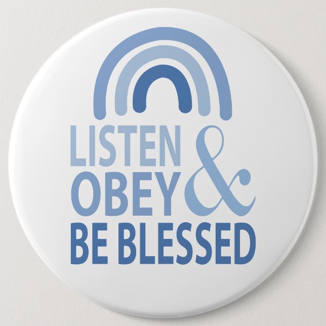 Listen Obey and Be Blessed  Knapp (Framsida)