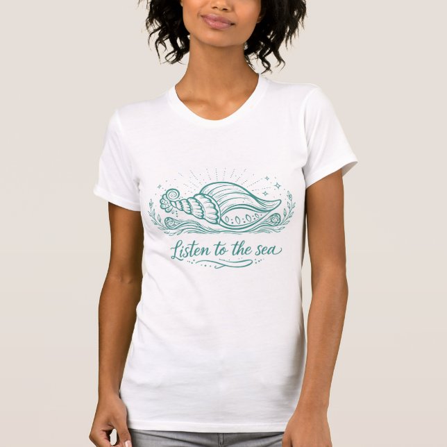 Listen to the Sea T Shirt (Framsida)